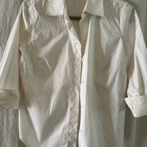 Cropped button down blouse